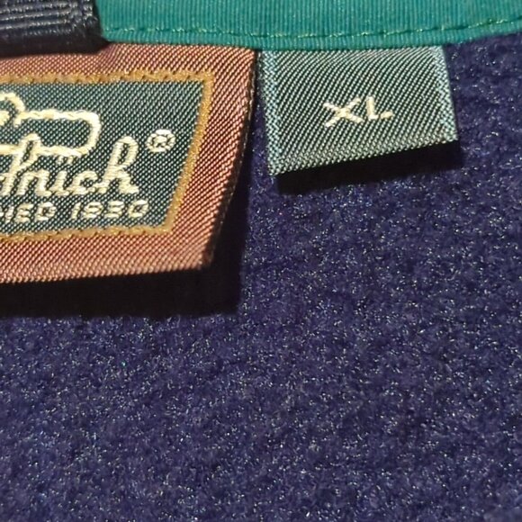 WOOLRICH Jacket Mens XL Vintage Long-sleeve Quarter Snap Pullover Blue Green - Picture 6 of 15